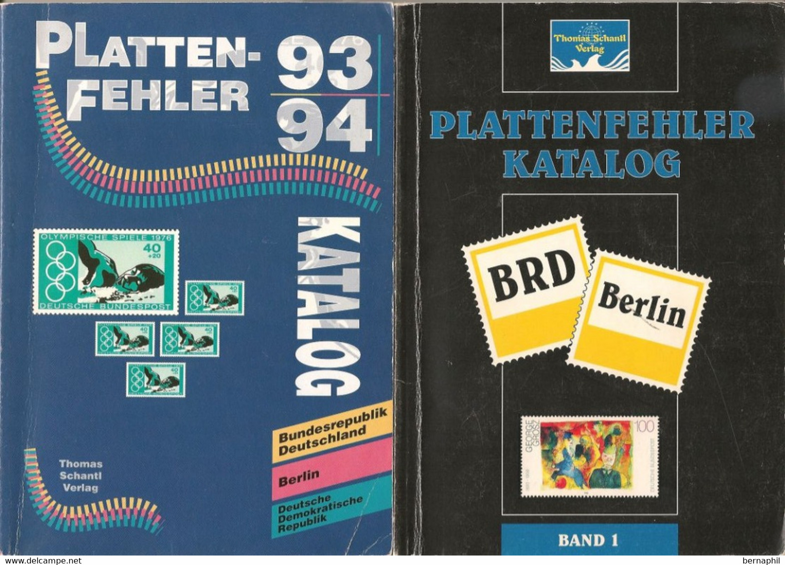 BRD / DDR / BERLIN Plattenfehler Katalog X 2 - Allemagne