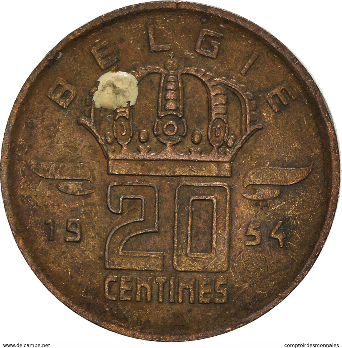 Monnaie, Belgique, 20 Centimes, 1954 - 20 Cent