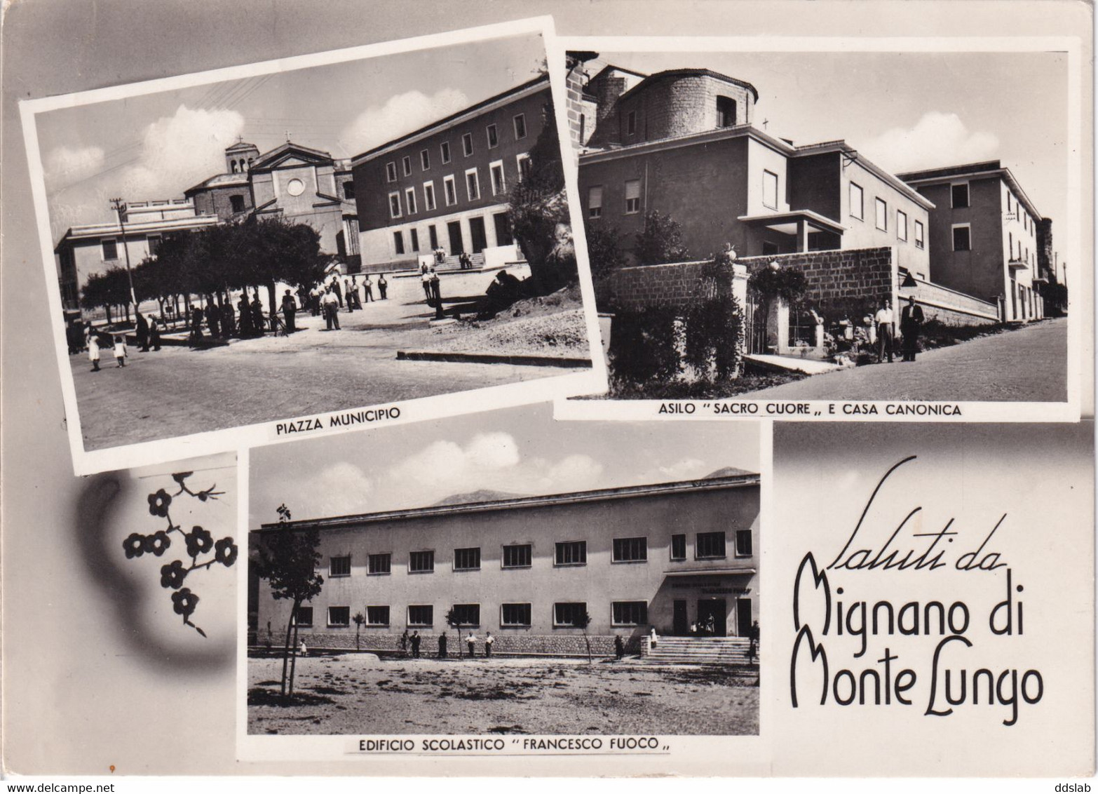 Saluti Da Mignano Monte Lungo (Caserta) - Anni '60 - 3 Vedute (Probabile Affrancatura Contraffatta) - Caserta
