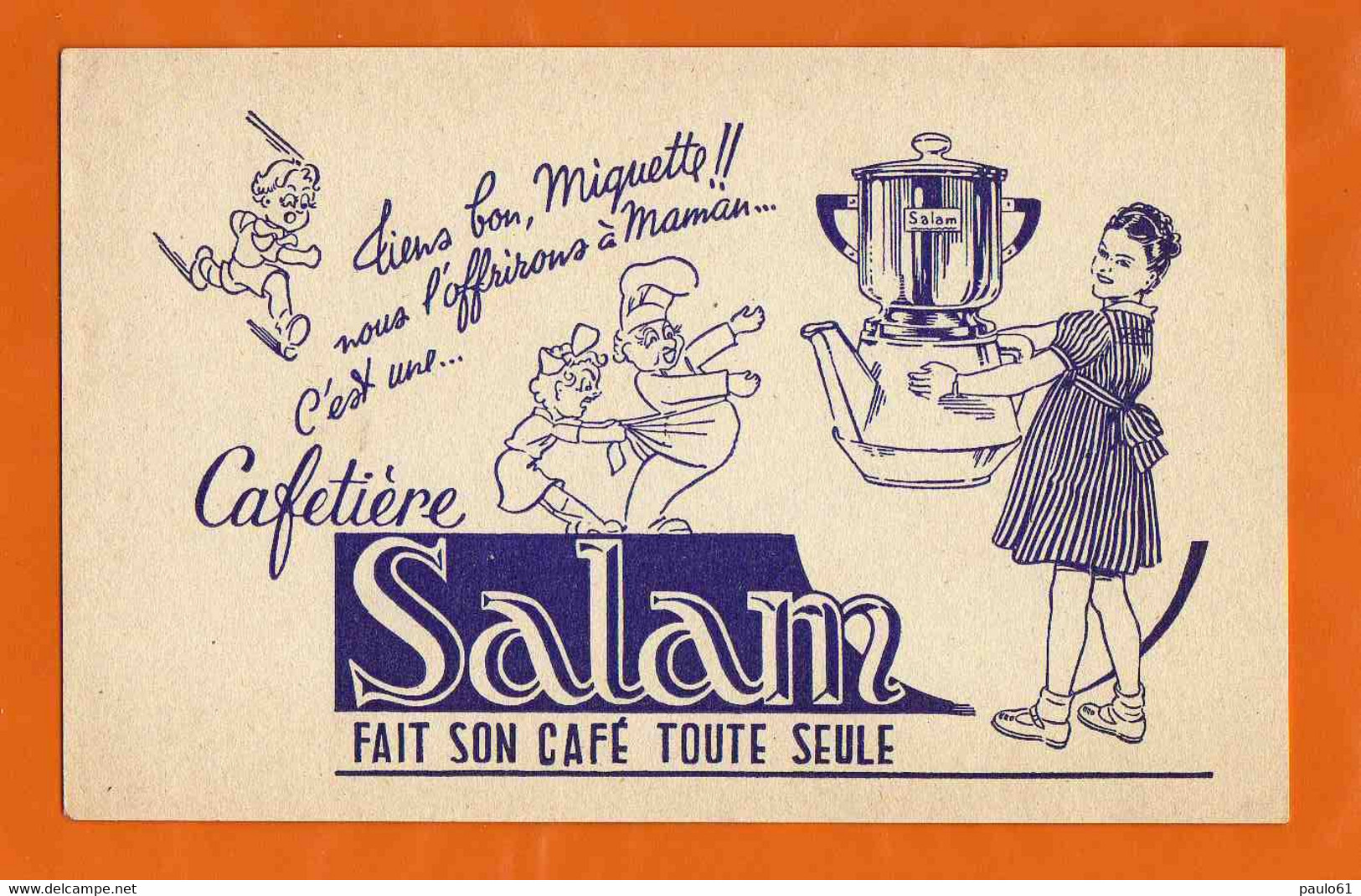 BUVARD :La Cafetiere  SALAM  Blanche - Café & Thé