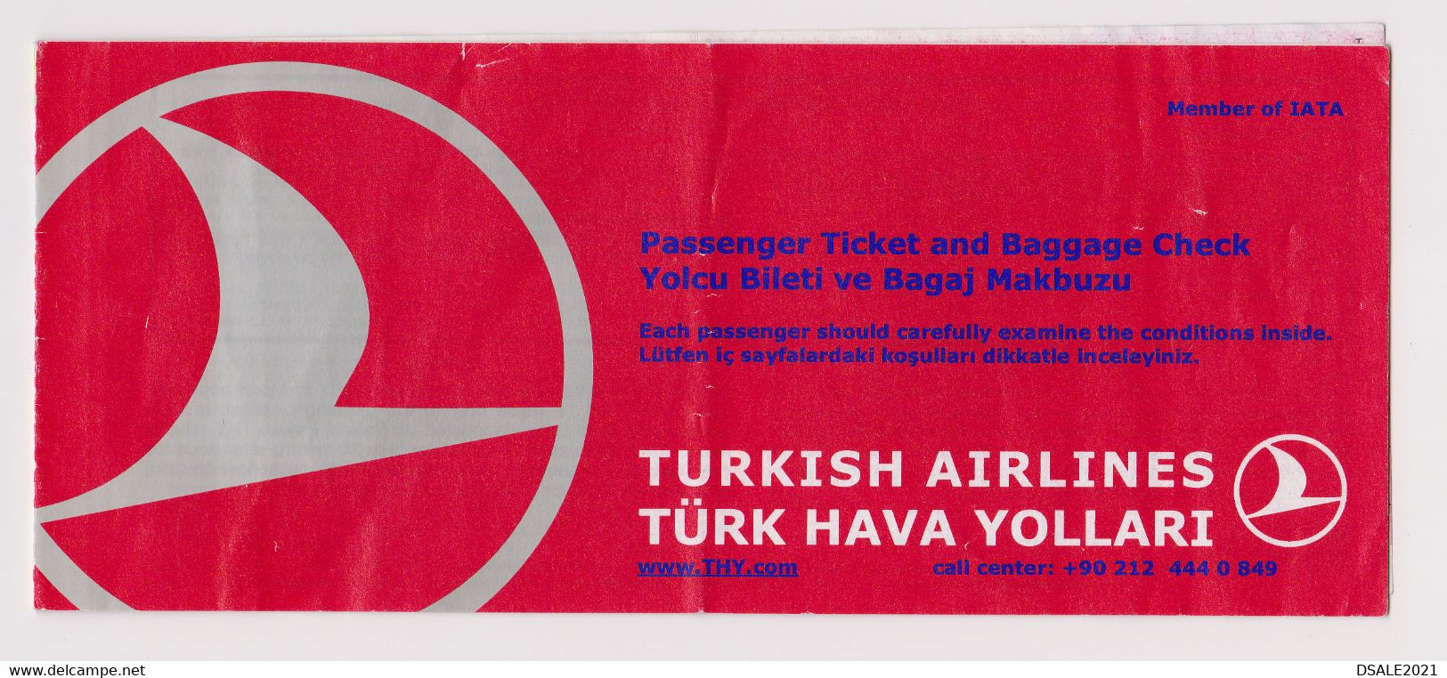 Turkey TURKISH AIRLINES Carrier Passenger Ticket 2000s Used (49195) - World