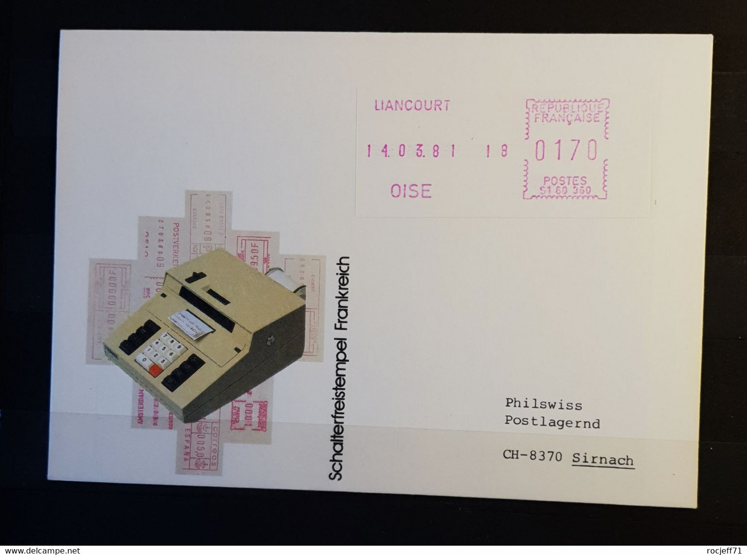 02 - 22 //  France - Lettre De Liancourt Avec Timbres De Distributeur - 1981-84 LS & LSA Prototypen