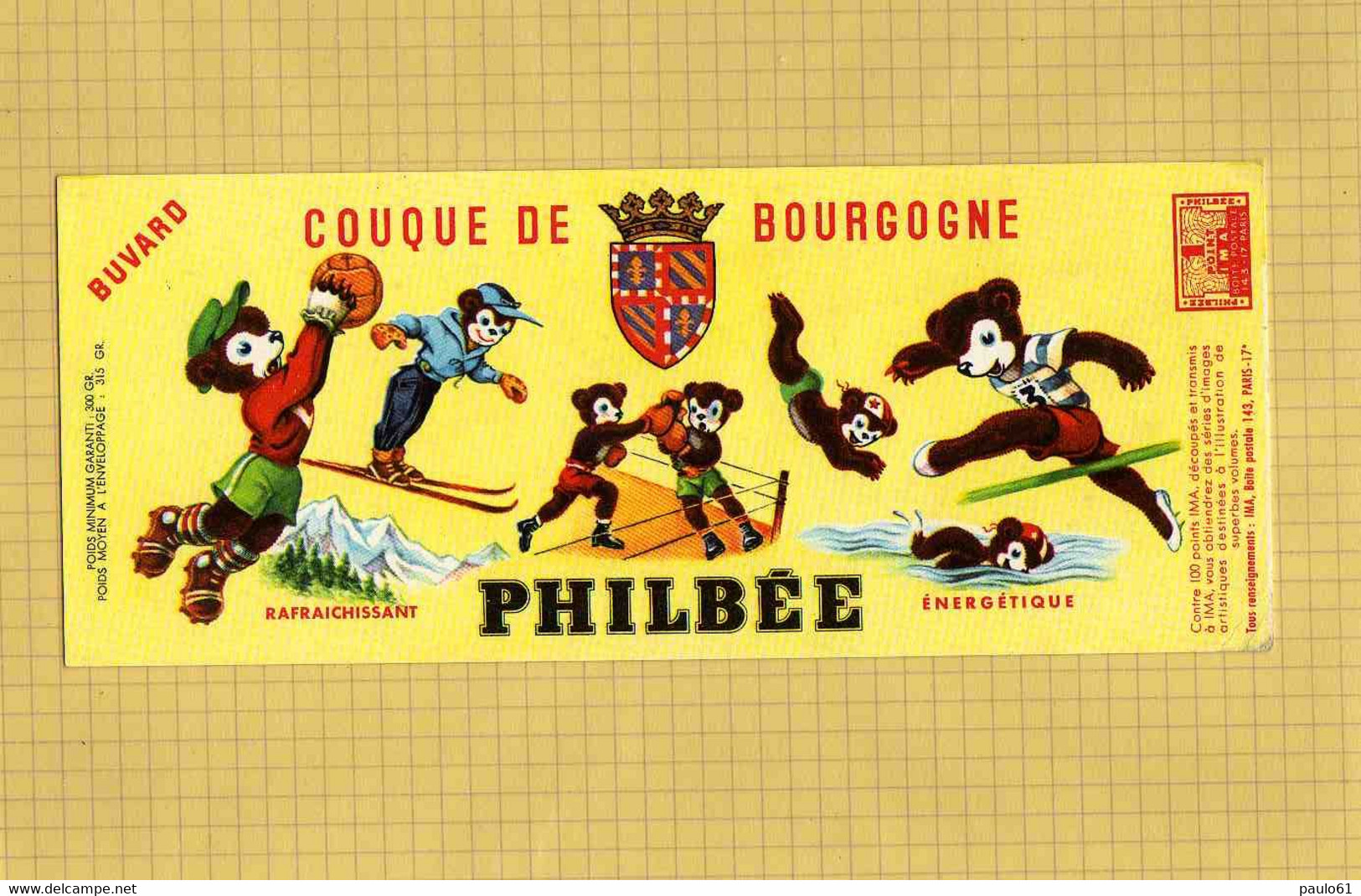 BUVARD  : Couque De Bourgogne PHILBEE Le Sport - Pan De Especias