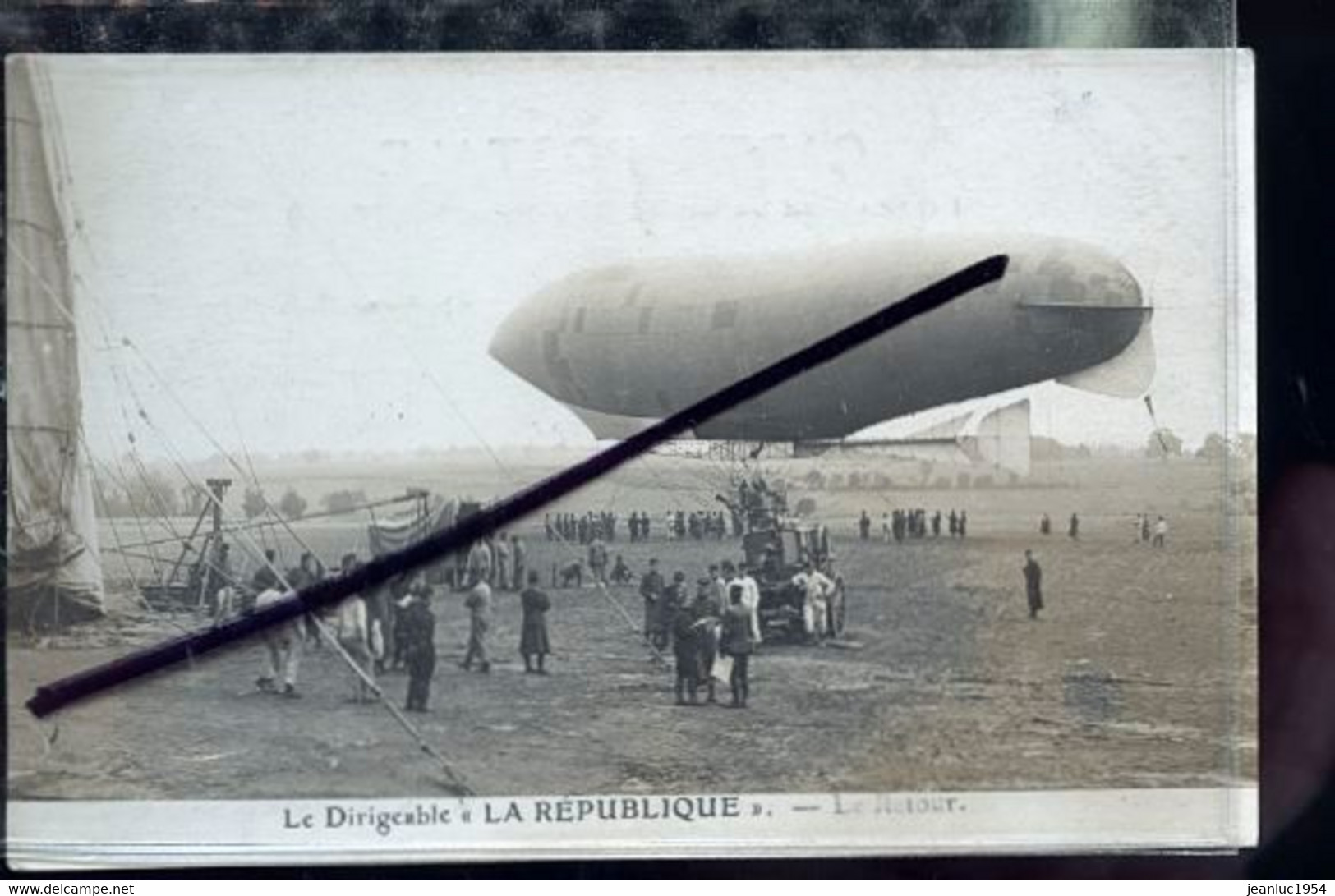 LA REPUBLIQUE GRANDES MANOEUVRES CARTE PHOTO - Dirigeables