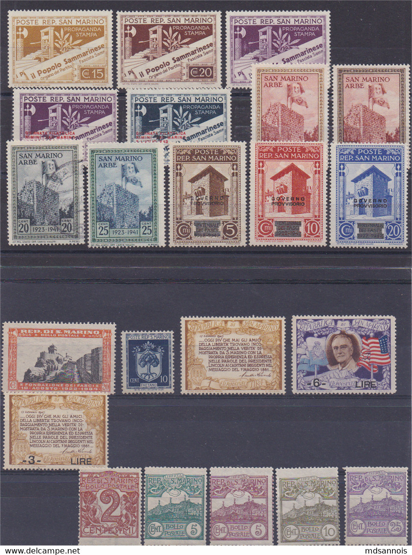 Saint Marin Lot De 22 Timbres - Collections, Lots & Series