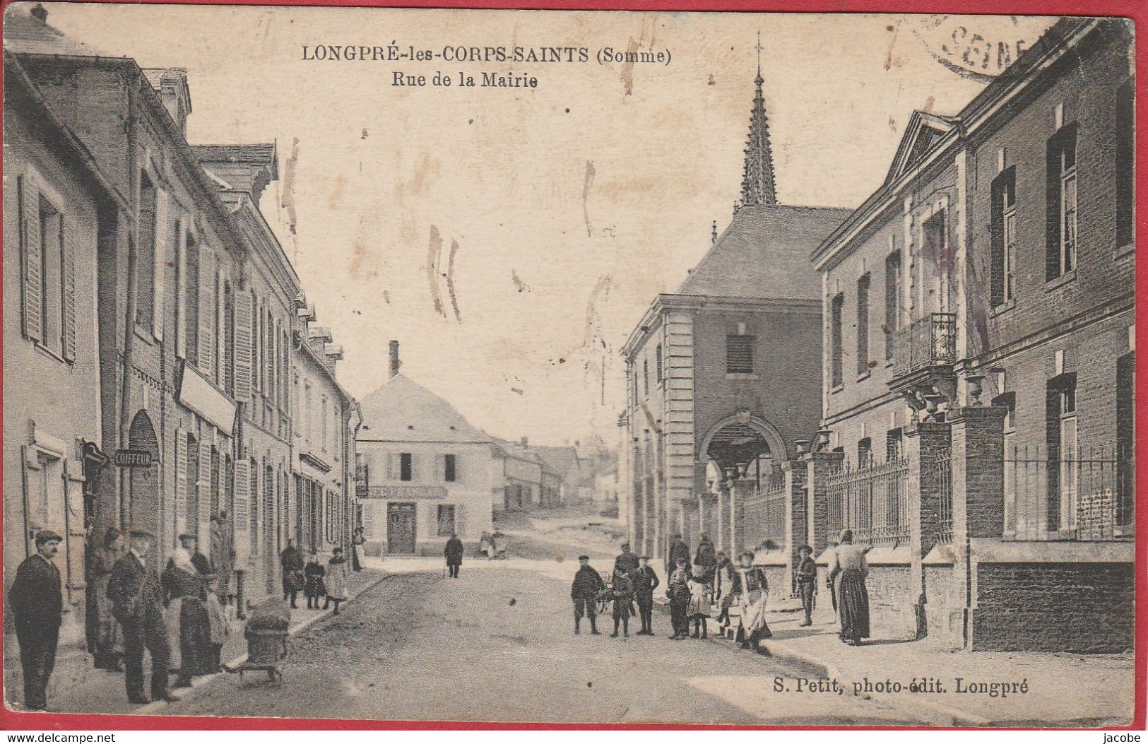 Longpré - Les - Corps - Saints ( Somme ) Rue De La Mairie .. Dans L 'état - Ailly Le Haut Clocher