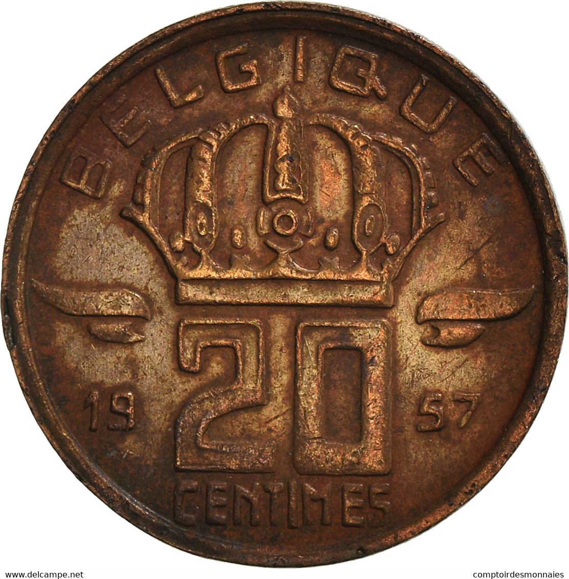 Monnaie, Belgique, 20 Centimes, 1957 - 20 Cents