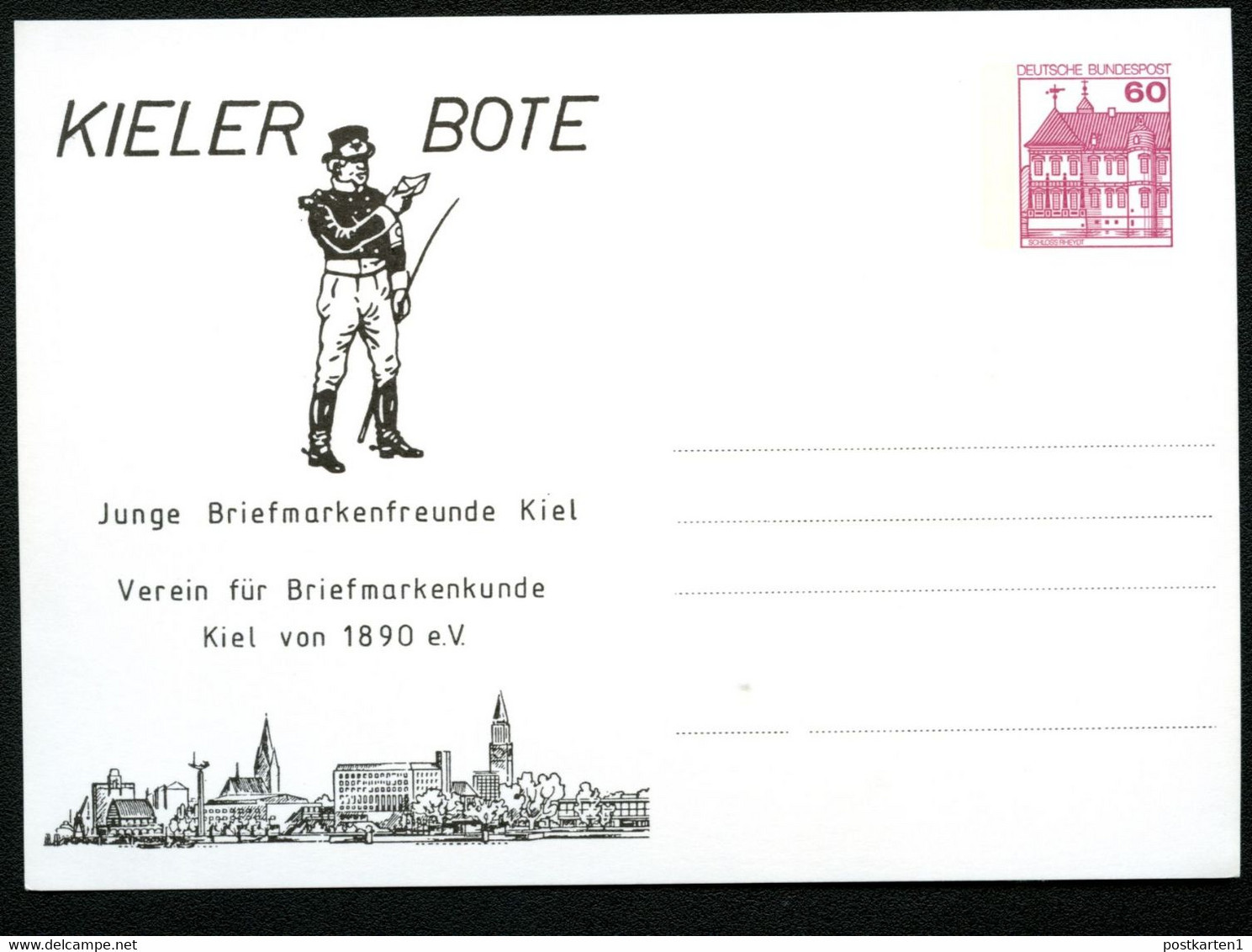 Bund PP106 B2/032a KIELER BOTE STADTANSICHT Kiel 1987 - Private Postcards - Mint