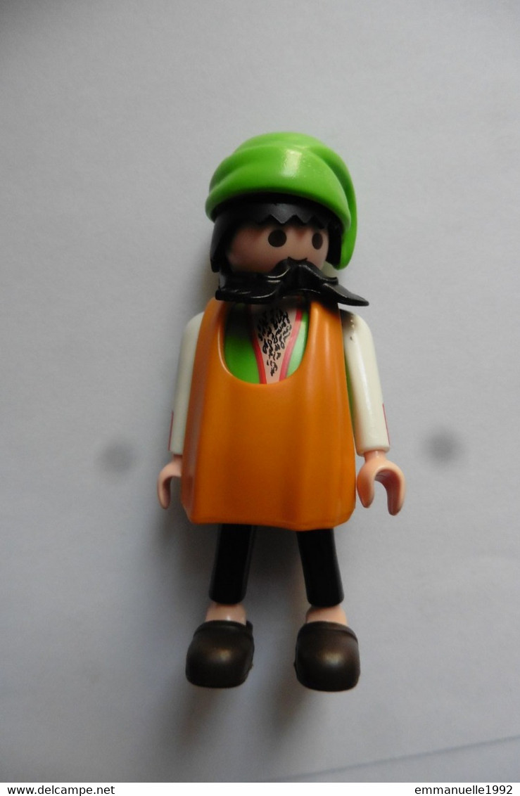 Playmobil - Figurine Playmobil Personnage Homme barbu Moyen-Age tavernier  tonnelier sabots festin