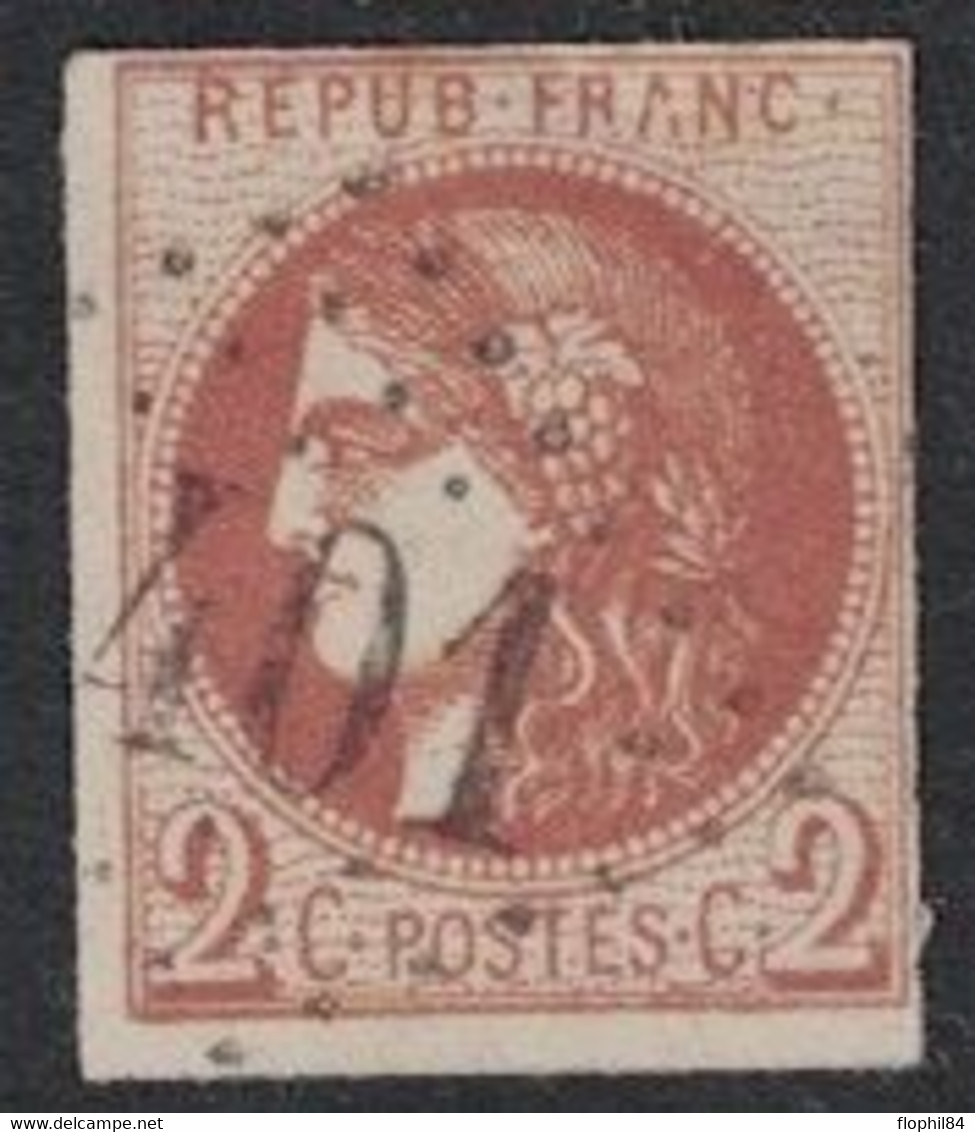 EMISSION DE BORDEAUX  - N°40B - OBLITERATION - GC401 - COTE 330€ . - Sonstige & Ohne Zuordnung