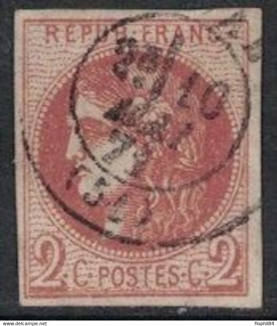 EMISSION DE BORDEAUX  - N°40B - OBLITERATION - CACHET A DATE T17 - COTE 375€. - Altri & Non Classificati