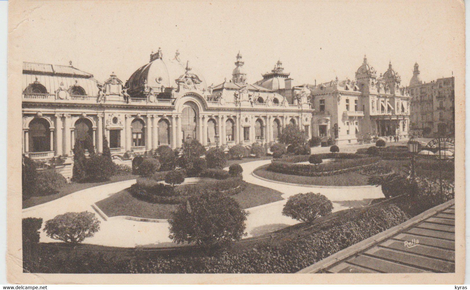 Timbre De 1933.MONACO . Prince Louis II - 40 C  Brun (seul Et Non Oblitéré) Sur Cpa :  Monte-Carlo Le Casino - Brieven En Documenten