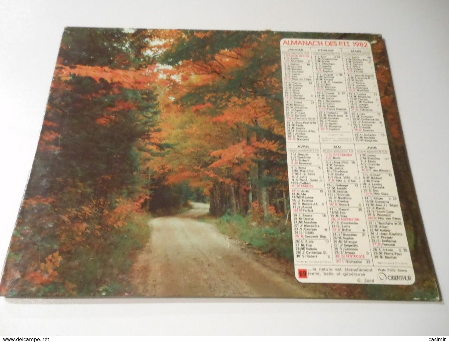 CA004 - Calendrier De 1982 - Almanach Des PTT - La Nature / Les Chevreuils - Grand Format : 1981-90