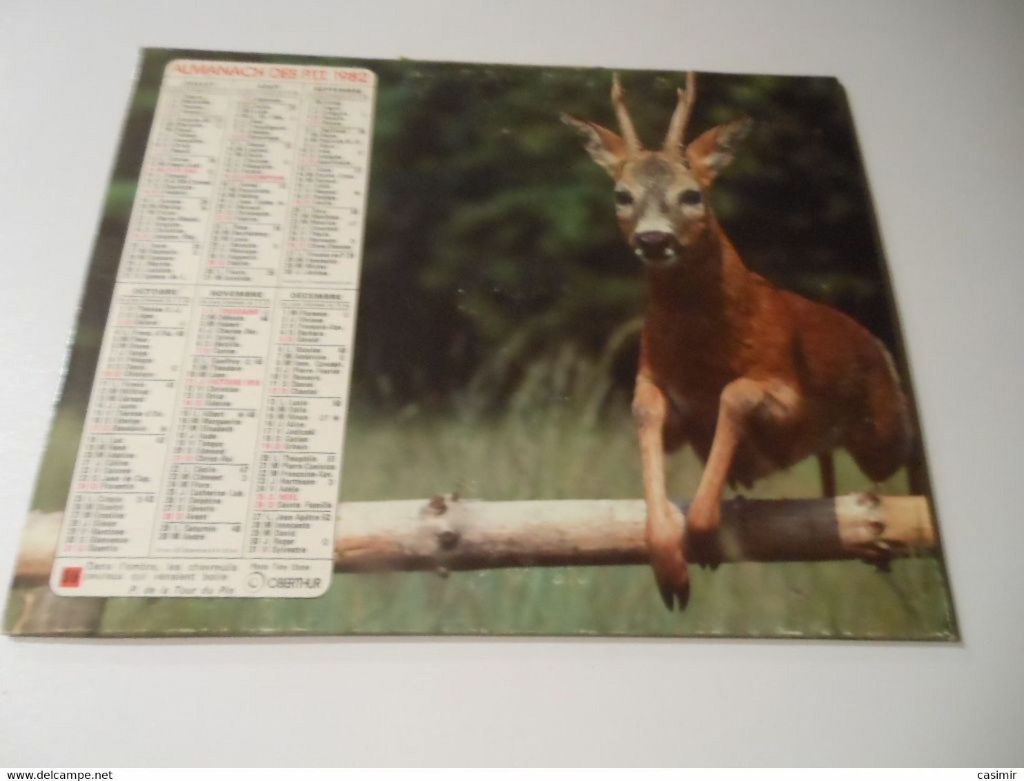 CA004 - Calendrier De 1982 - Almanach Des PTT - La Nature / Les Chevreuils - Grand Format : 1981-90