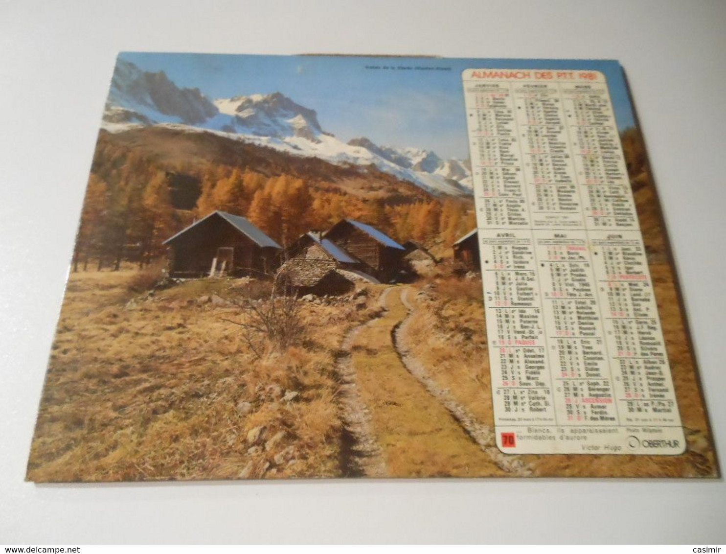 CA005 - Calendrier De 1981 - Almanach Des PTT - La Meije / Vallée De La Clarée (Hautes-Alpes) - Grand Format : 1981-90