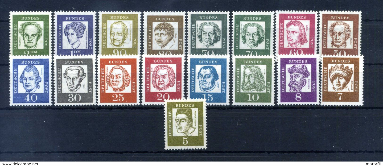 1961-64 REP. FED. TED. SERIE COMPLETA MNH ** - Unused Stamps