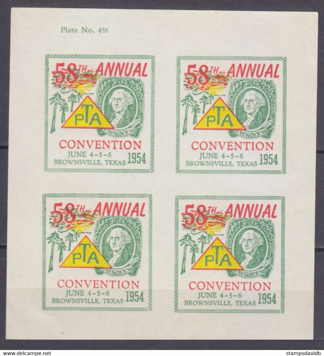 1954 United States USA Bloc Local 58th Annual PTA Convention - Zonder Classificatie