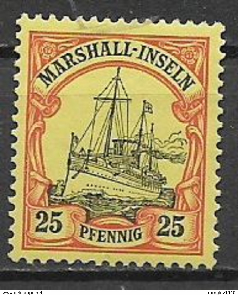 GERMANIA REICH 1900 COLONIA ISOLE MARSHALL SERIE ORDINARIA DENTELLATURA 14  YVERT 17  MLH VF - Marshall