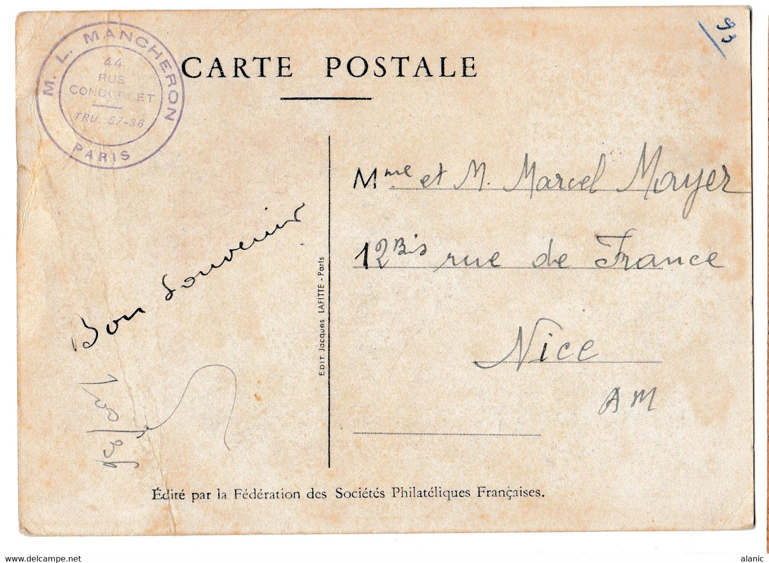 FDC 794 Avec Correspondance JOURNEE DU TIMBRE 1948PARIS - ....-1949