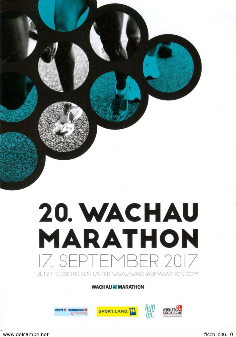 Flyer 20. Wachau Marathon 2017 Krems Emmersdorf Aggsbach Spitz Weissenkirchen Dürnstein Schönbühel Rossatz Loiben Donau - Sport
