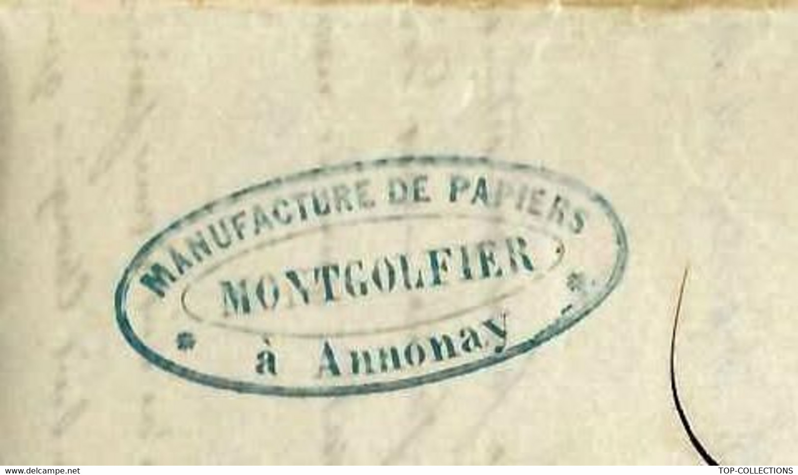 1854 MONTGOLFIER Sign. Maçonnique à ANNONAY FABRIQUE DE PAPIERS Pour Avignon B.E.V.HISTORIQUE - Historische Documenten