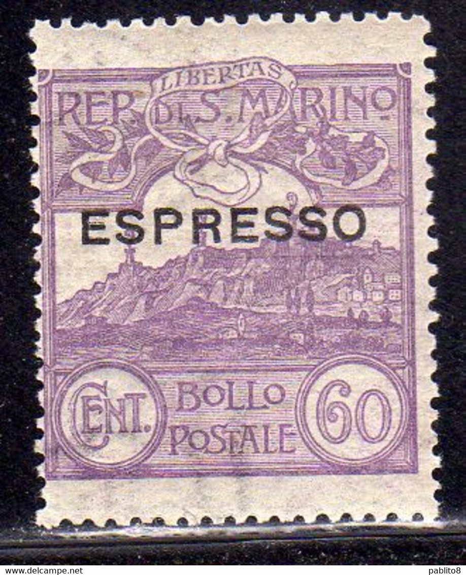 REPUBBLICA DI SAN MARINO 1923 ESPRESSO SPECIAL DELIVERY CENT. 60c MNH - Eilpost