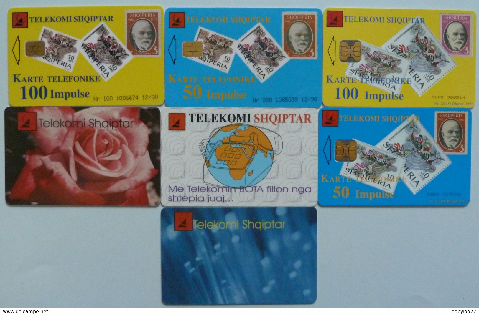 ALBANIA - Chip - Telekomi Shqiptar - 50 To 200 Units - Group Of 7 - Used - Albanien