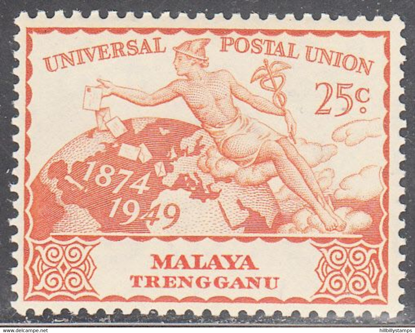 MALAYA--TRENGGANU   SCOTT NO 51  MINT HINGED  YEAR 1949 - Trengganu