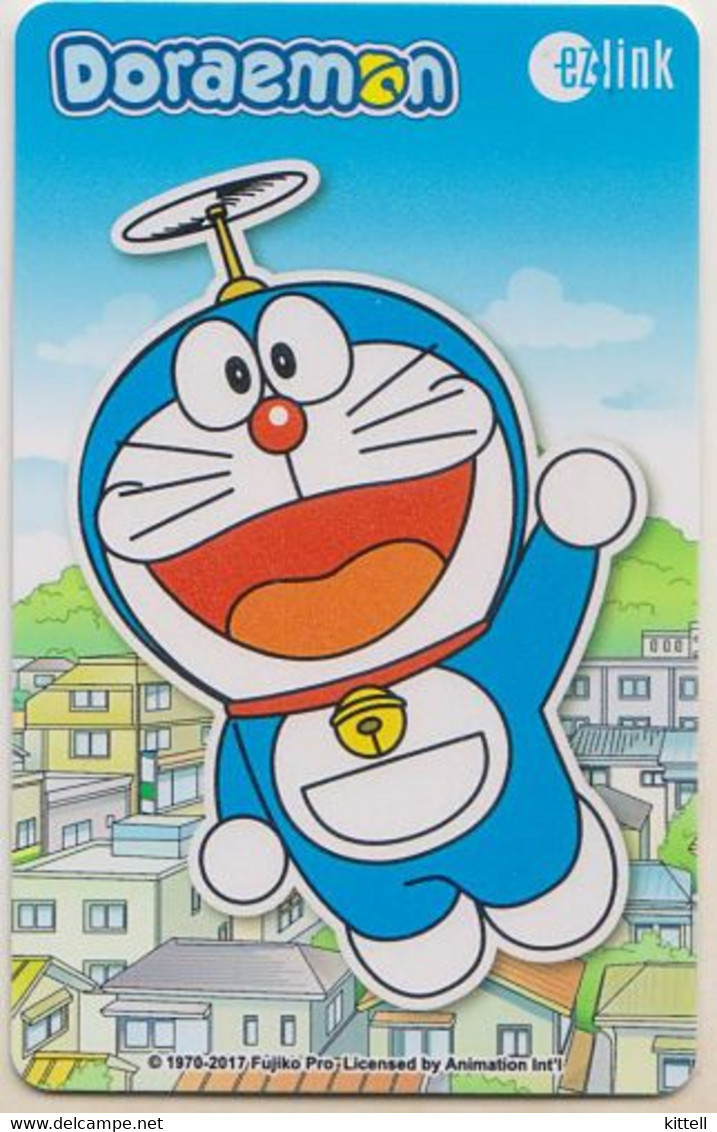 Singapore Travel Transport Card Subway Train Bus Ticket Ezlink Used Doraemon - Welt