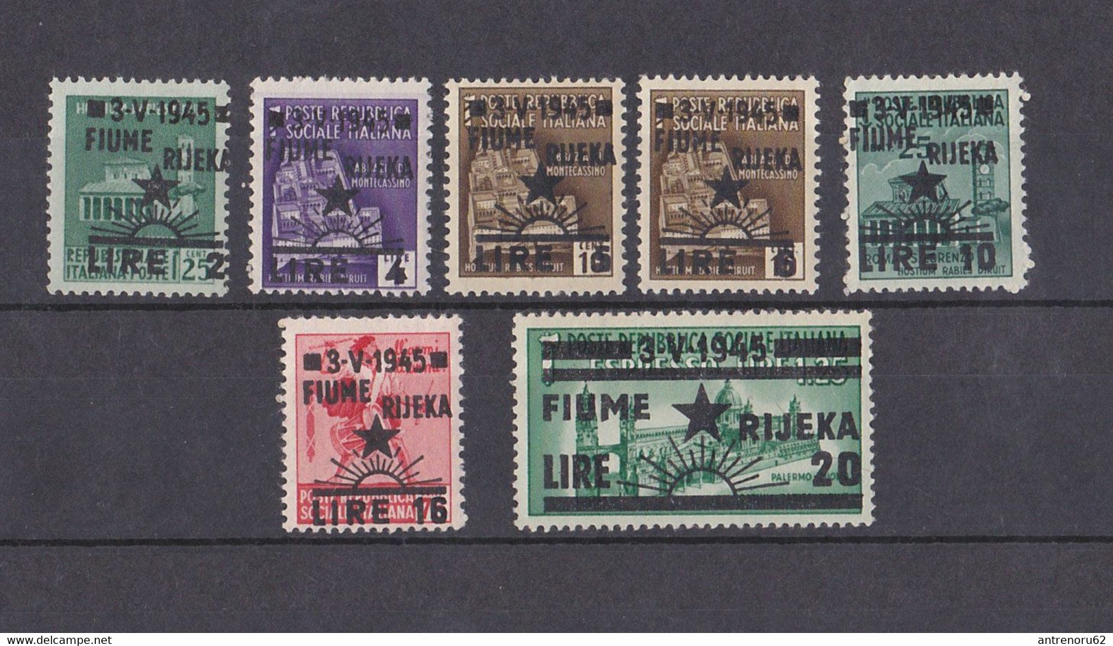 STAMPS-ITALY-FIUME-1945-UNUSED-MNH**-SEE-SCAN - Joegoslavische Bez.: Fiume