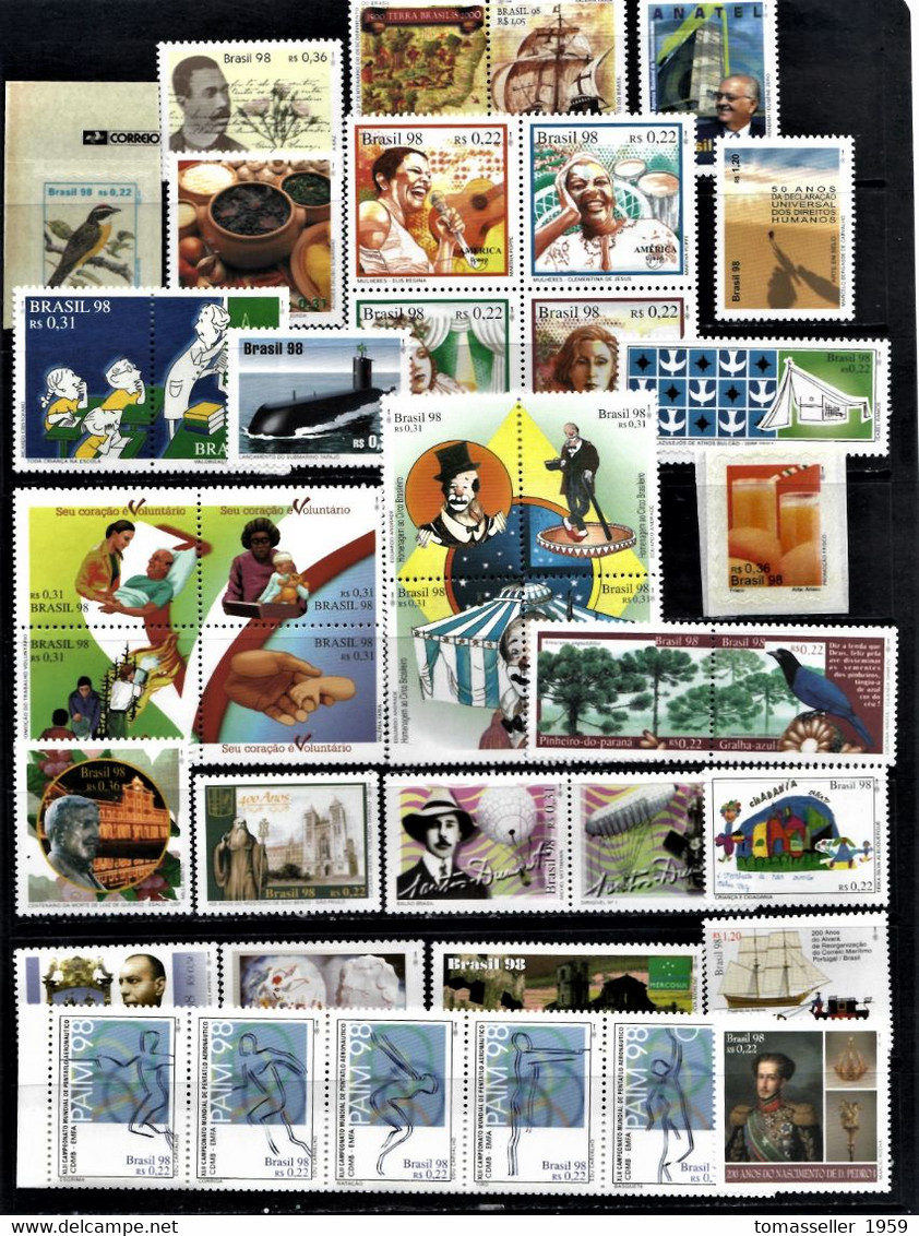 Brazil-1998- Year Set-30 Issues.MNH - Années Complètes