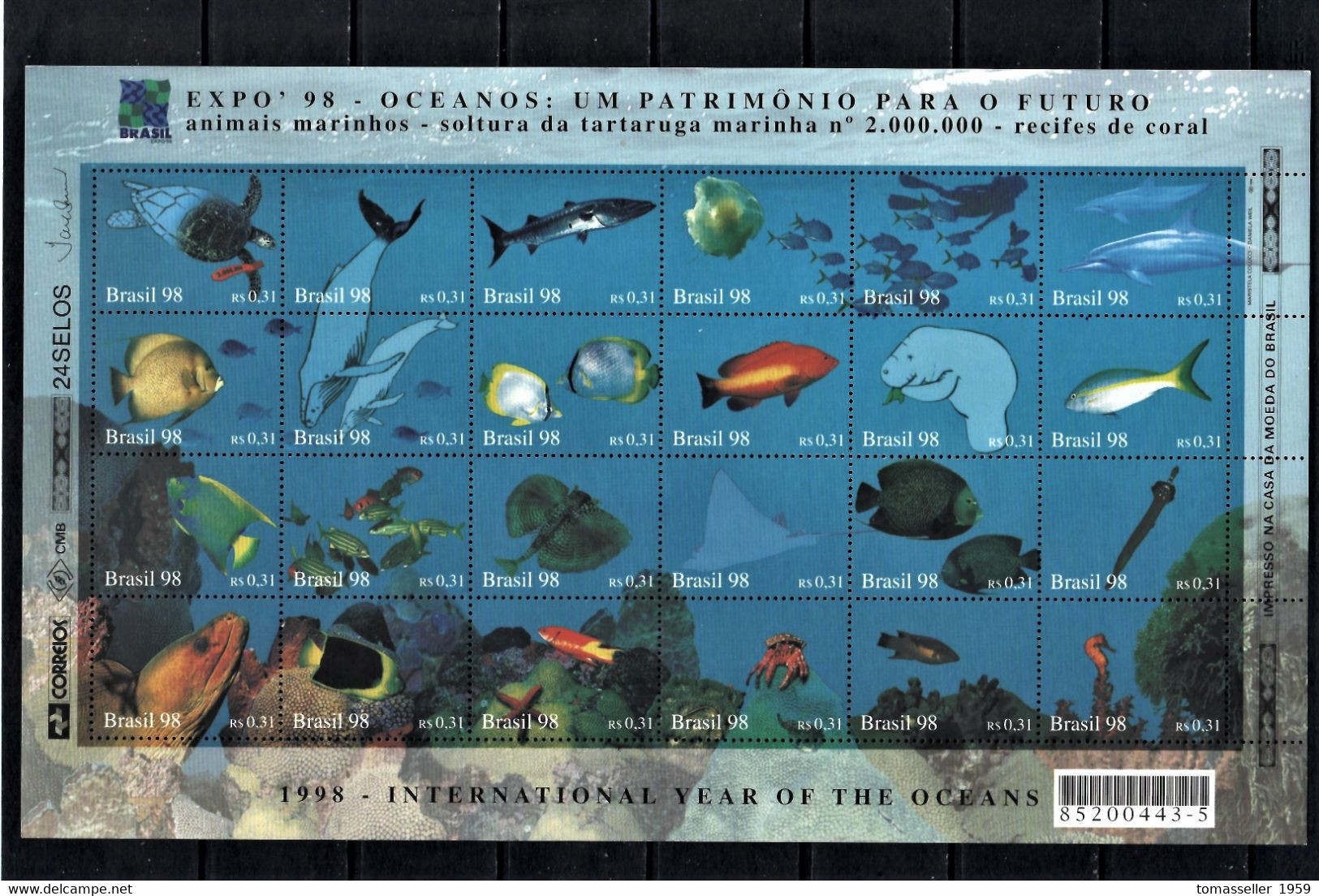 Brazil-1998- Year Set-30 Issues.MNH - Komplette Jahrgänge