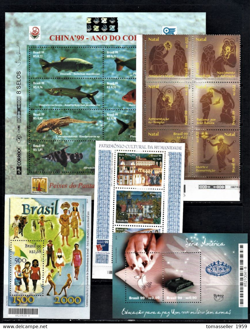 Brazil-1999-Full Year Set-26 Issues.MNH - Années Complètes