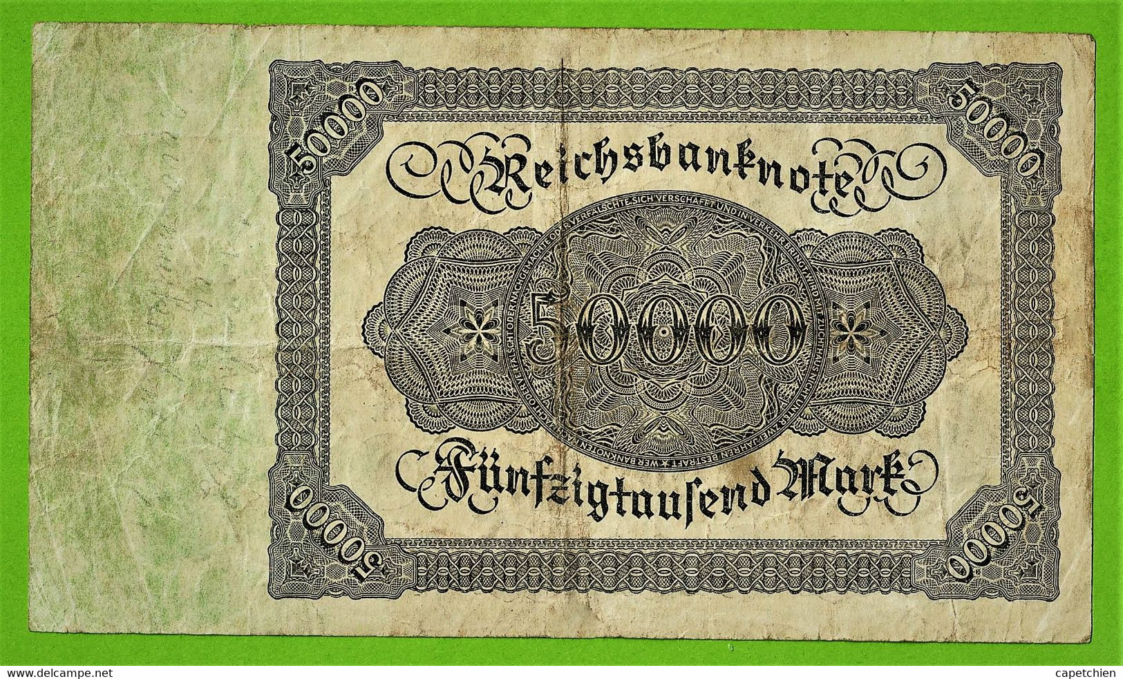 ALLEMAGNE / 50.000 MARK / REICHSBANKNOTE / 19 - 11 - 1922 / A. 45472407 /   Ros. 79 / ETAT TB + - 50.000 Mark