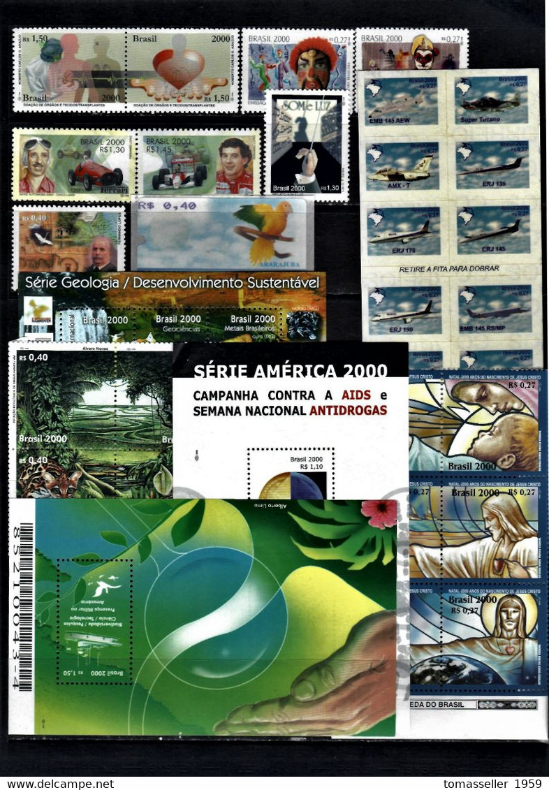 Brazil-2000-Full Year Set-39 Issues.MNH - Komplette Jahrgänge