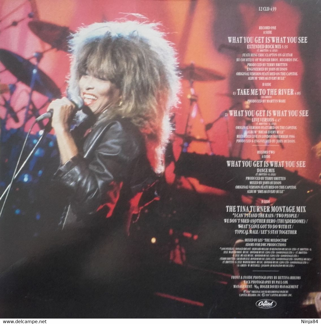 2 MAXI 45 RPM (12") Tina Turner  "  What You Get Is What You See "  Angleterre - 45 T - Maxi-Single