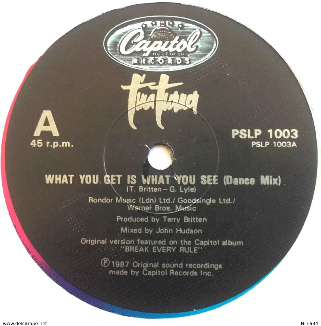 2 MAXI 45 RPM (12") Tina Turner  "  What You Get Is What You See "  Angleterre - 45 T - Maxi-Single