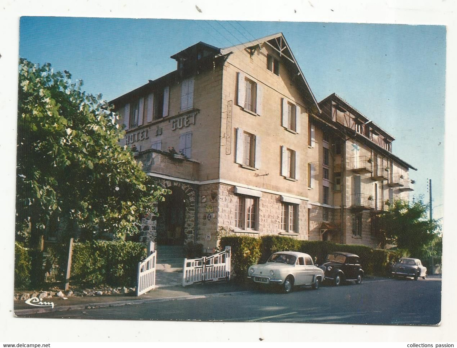 Cp , Automobiles , 58 , HONORE LES BAINS , Hôtel Restaurant , HOTEL DU GUET , écrite - PKW