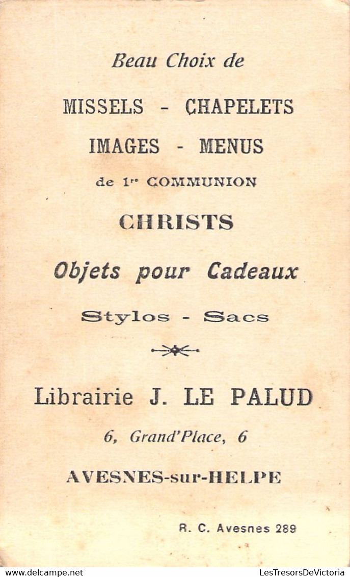 Image Pieuse, Publicité Librairie Le Palud à  Avesnes Sur Helpe - Reclame