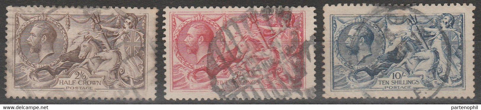 Gran Bretagna - 460  1902 - Cavalli Marini N. 153/155. - Unused Stamps