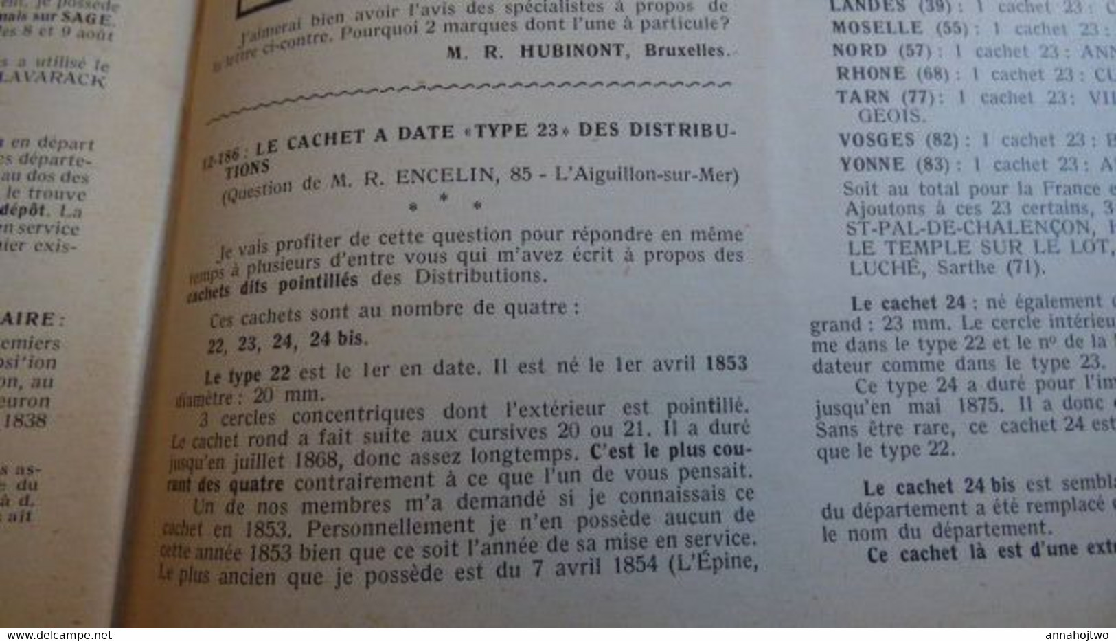 FEUILLES MARCOPHILES 187 :Après Rastatt,MP villes Hanséatiques,Facteur rural,Agence Post.Algérie,Colis Alsace-Lorraine..