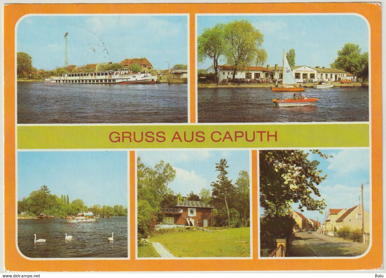 MBK Gruss Aus Caputh Kr. Potsdam 1986 Dampferanlegestelle Motorjacht Havelland Einsteinhaus, Schwielowseestraße, Genutzt - Caputh
