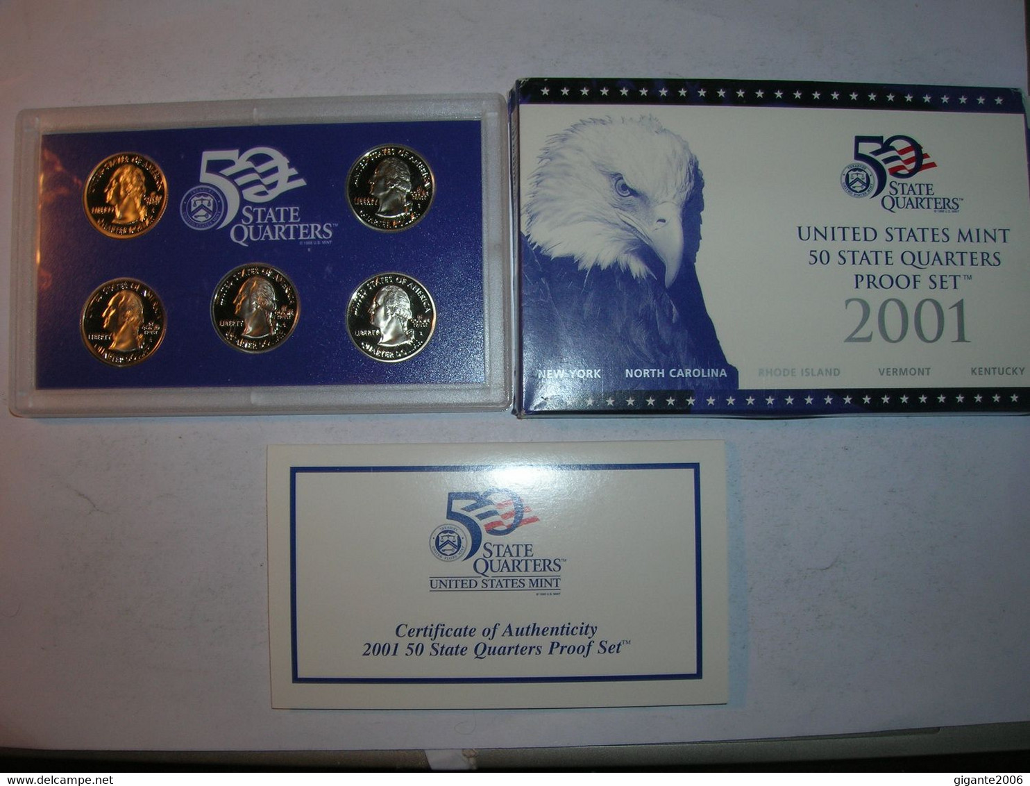 ESTADOS UNIDOS/USA Proof Set 2001 S 1/4 Dolar 50 Estados  (9894) - Jahressets