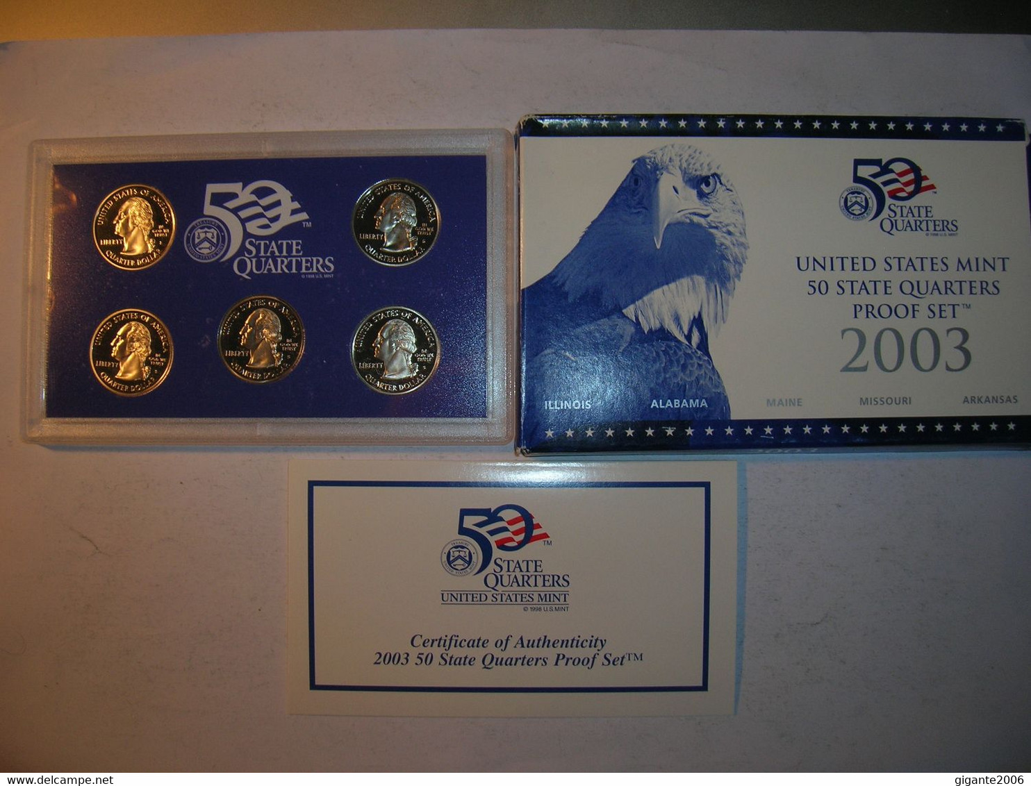 ESTADOS UNIDOS/USA Proof Set 2003 S 1/4 Dolar 50 Estados  (9896) - Jahressets