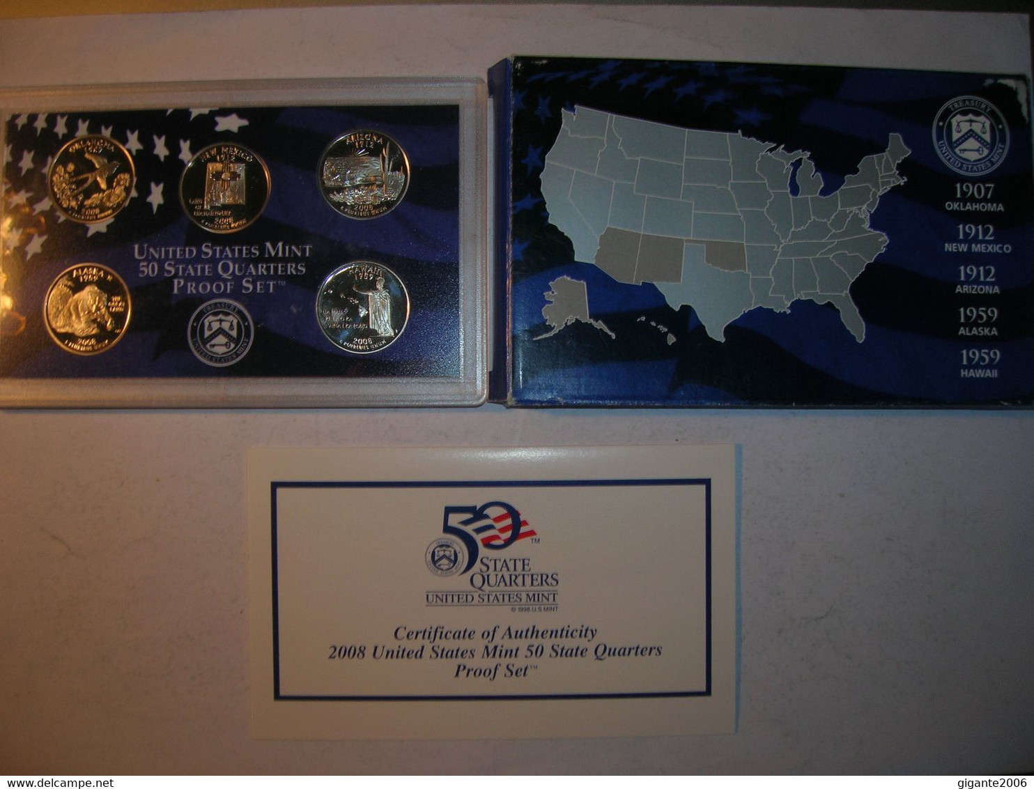 ESTADOS UNIDOS/USA Proof Set 2008 S 1/4 Dolar 50 Estados  (9900) - Proof Sets