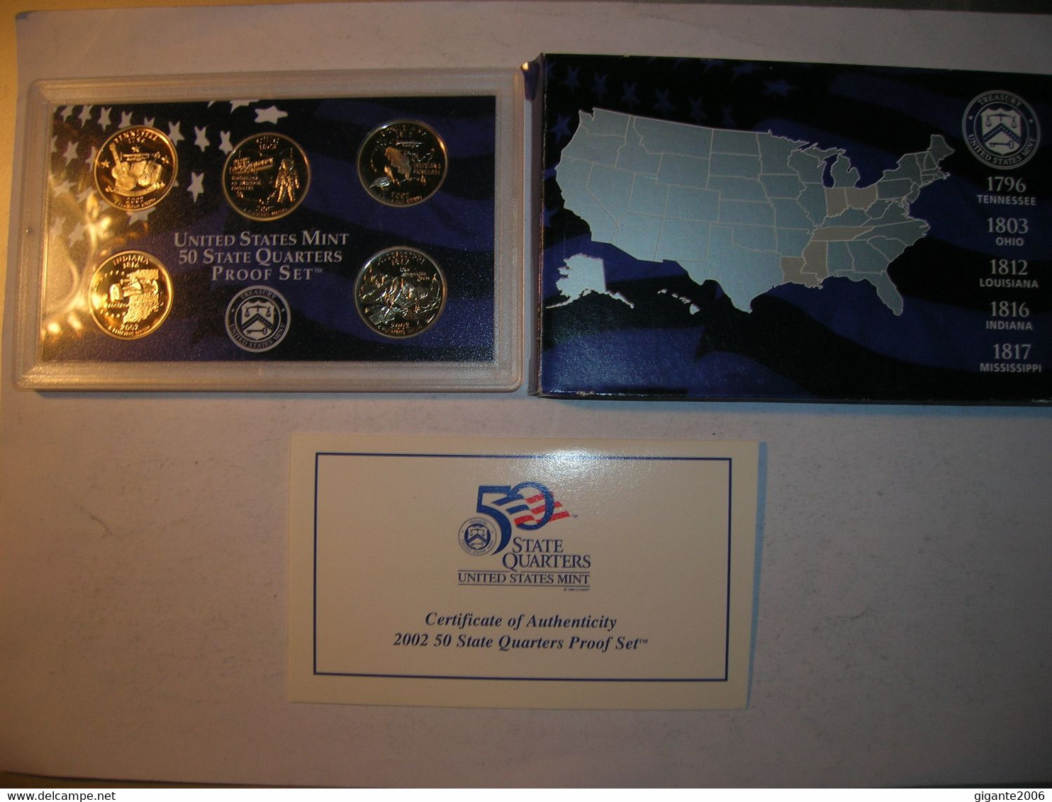 ESTADOS UNIDOS/USA Proof Set 2002 S 1/4 Dolar 50 Estados  (9905) - Proof Sets