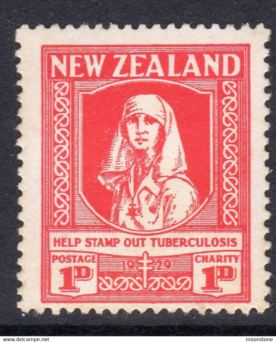 New Zealand GV 1929-30 Anti-TB Fund, Inscribed 'Help Stamp Out Tuberculosis', Lightly Hinged Mint, SG 544 (A) - Unused Stamps