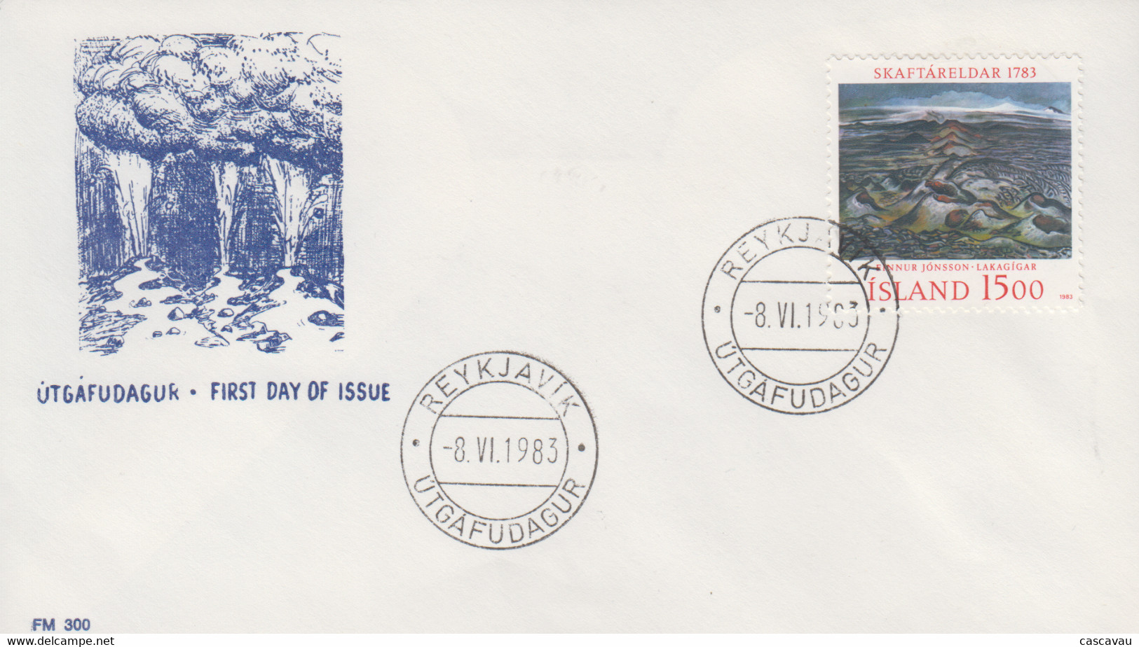 Enveloppe  FDC  1er  Jour    ISLANDE    Eruption  Volcanique  SKAFTARELDAR    1983 - FDC