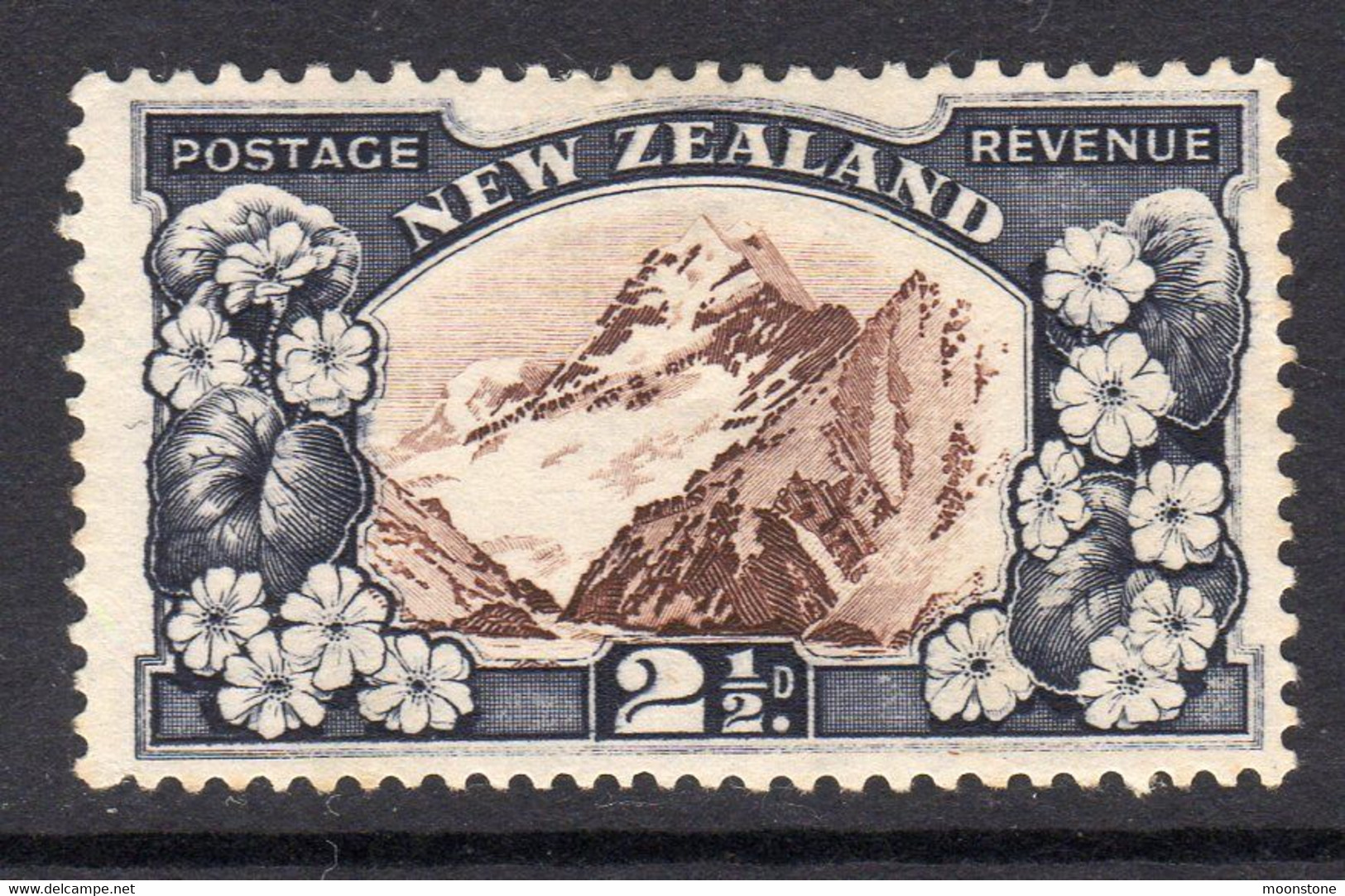 New Zealand GV 1935-6 2½d Mount Cook Definitive, Hinged Mint, SG 560 (A) - Ungebraucht