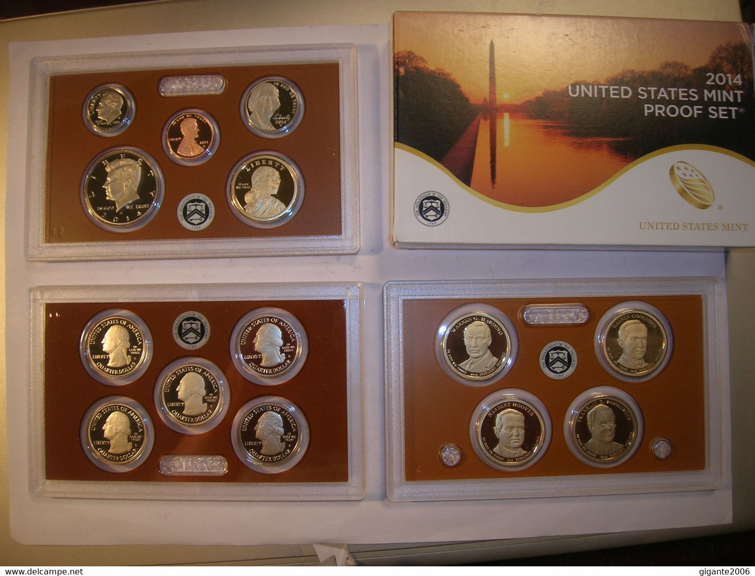 ESTADOS UNIDOS/USA Proof Set 2014 S , Serie 1/4 Dolar. Serie Presidentes Y Serie Anual (14 Monedas) (9921) - Proof Sets